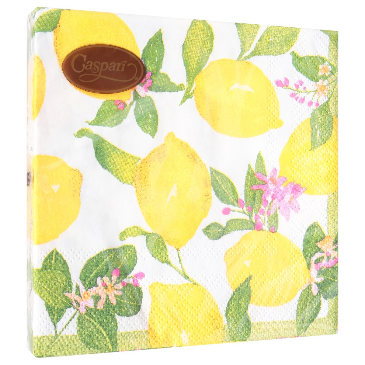 slide 4 of 12, Caspari Triple Ply Limoncello Napkins 20 ea, 