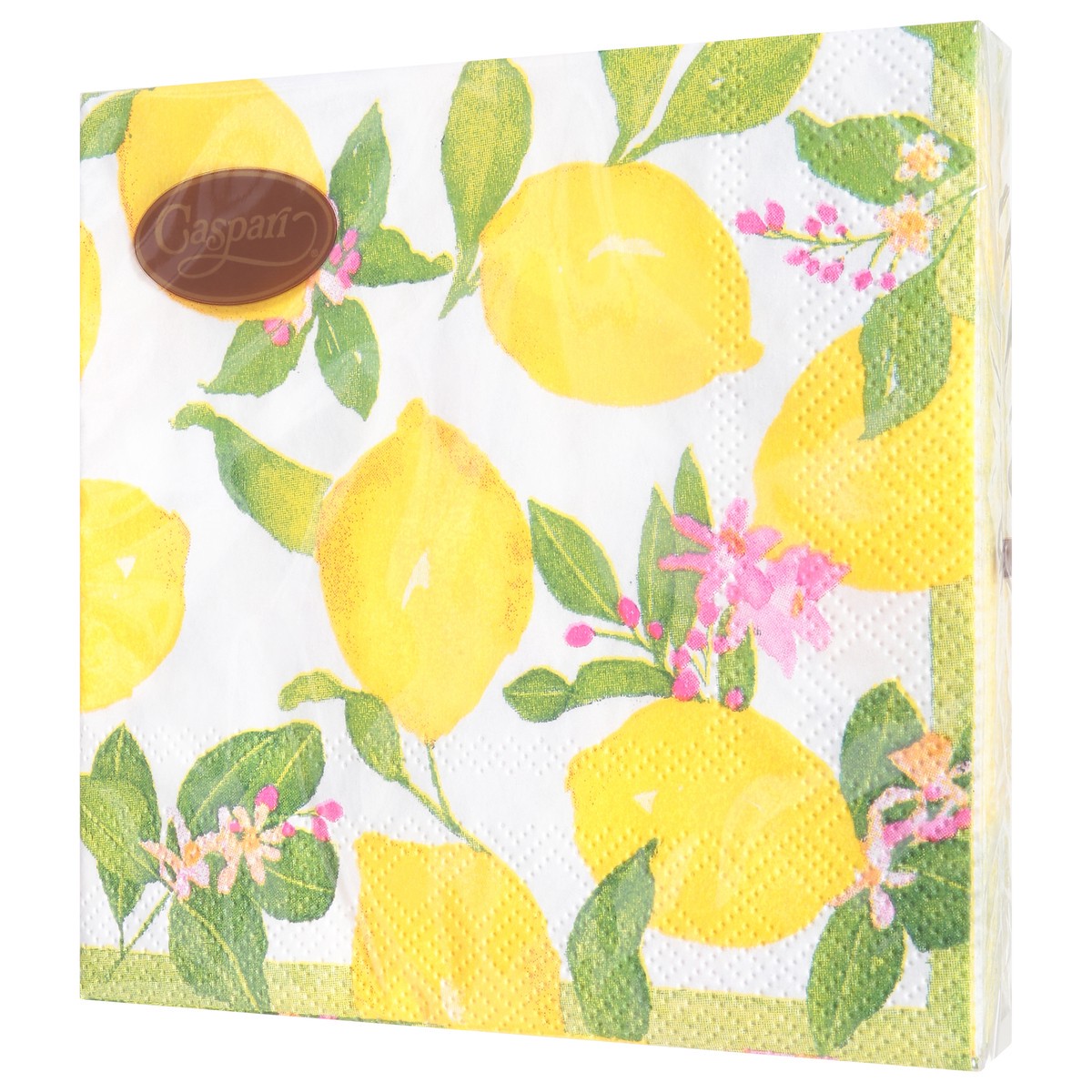 slide 9 of 12, Caspari Triple Ply Limoncello Napkins 20 ea, 
