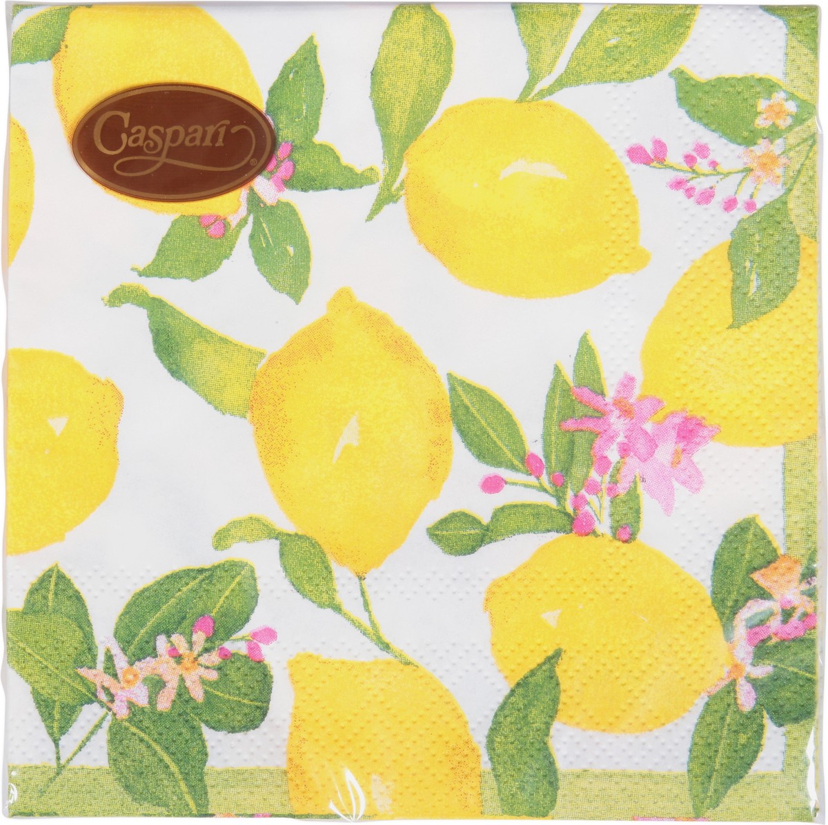 slide 10 of 12, Caspari Triple Ply Limoncello Napkins 20 ea, 