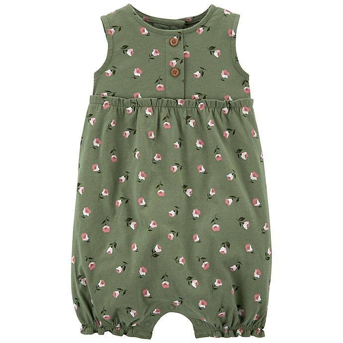 slide 1 of 1, Carter's Floral Cotton Romper, 1 ct