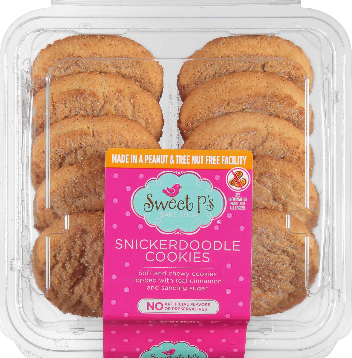 slide 1 of 9, Sweet P's Bake Shop Snickerdoodle Cookies 12.5 oz, 12.5 oz