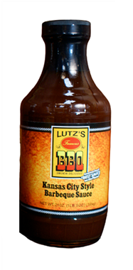 slide 1 of 1, Lutz Famous Bbq, Kansas City Barbeque Sauce - 21 oz, 21 oz