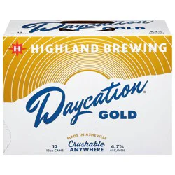 Highland Brewing Company Company Daycation Gold Beer, 12 - 12 oz Cans