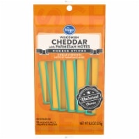 slide 1 of 1, Kroger Cheddar With Parmesan Notes Cheese Sticks, 8.3 oz