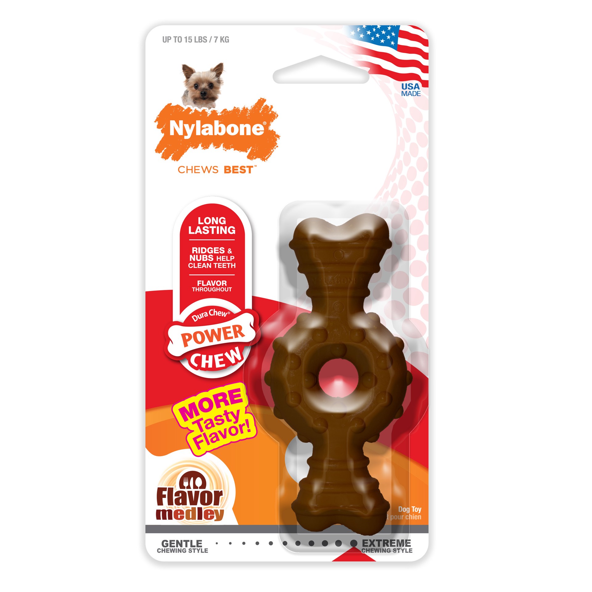 slide 1 of 6, Nylabone Power Chew Ring Bone Dog Chew Toy Flavor Medley X-Small/Petite - Up to 15 lbs.(1 Count), 1 ct