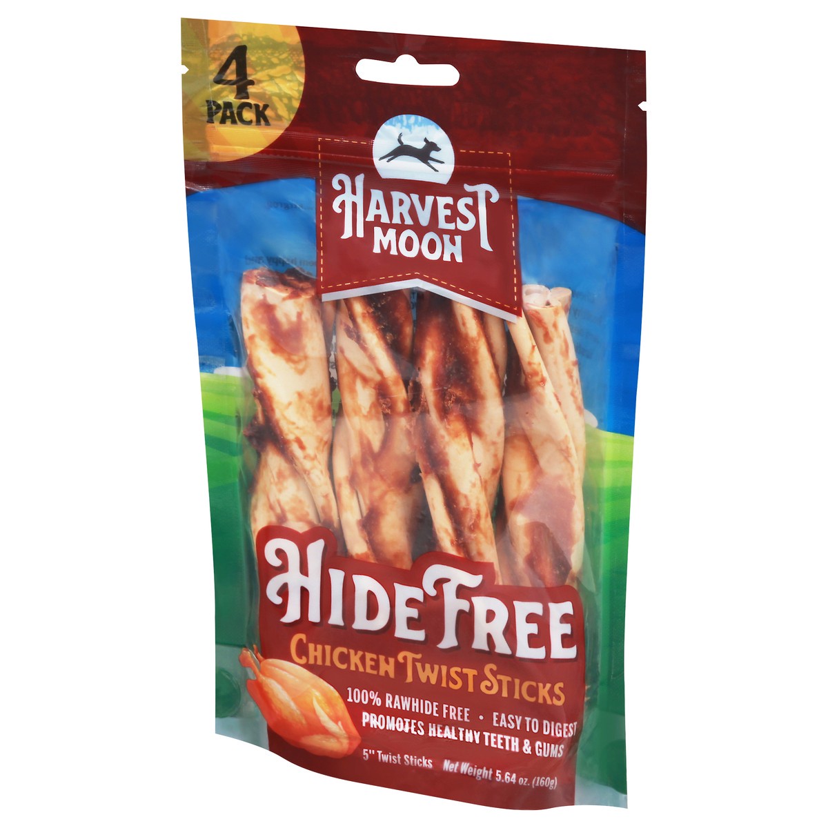 slide 9 of 9, Harvest Moon Hide Free Chicken Twist Sticks 4 Pack 4 ea, 4 ct