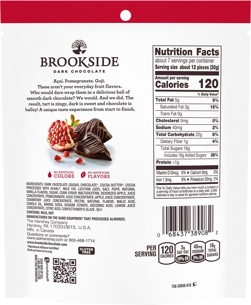 slide 3 of 3, Brookside Dark Chocolate with Pomegranate Flavor, 7 oz