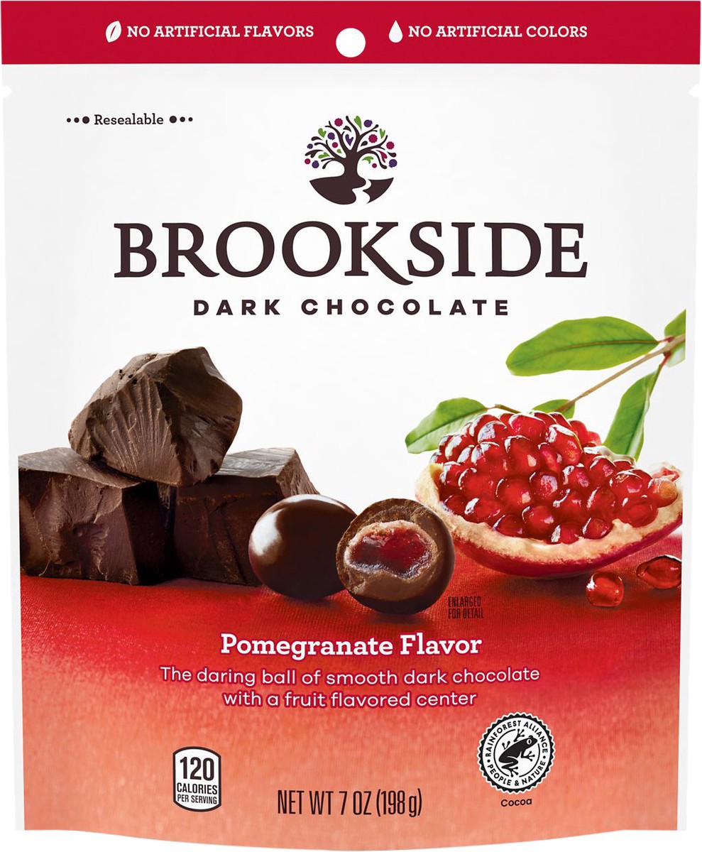 slide 2 of 3, Brookside Dark Chocolate with Pomegranate Flavor, 7 oz