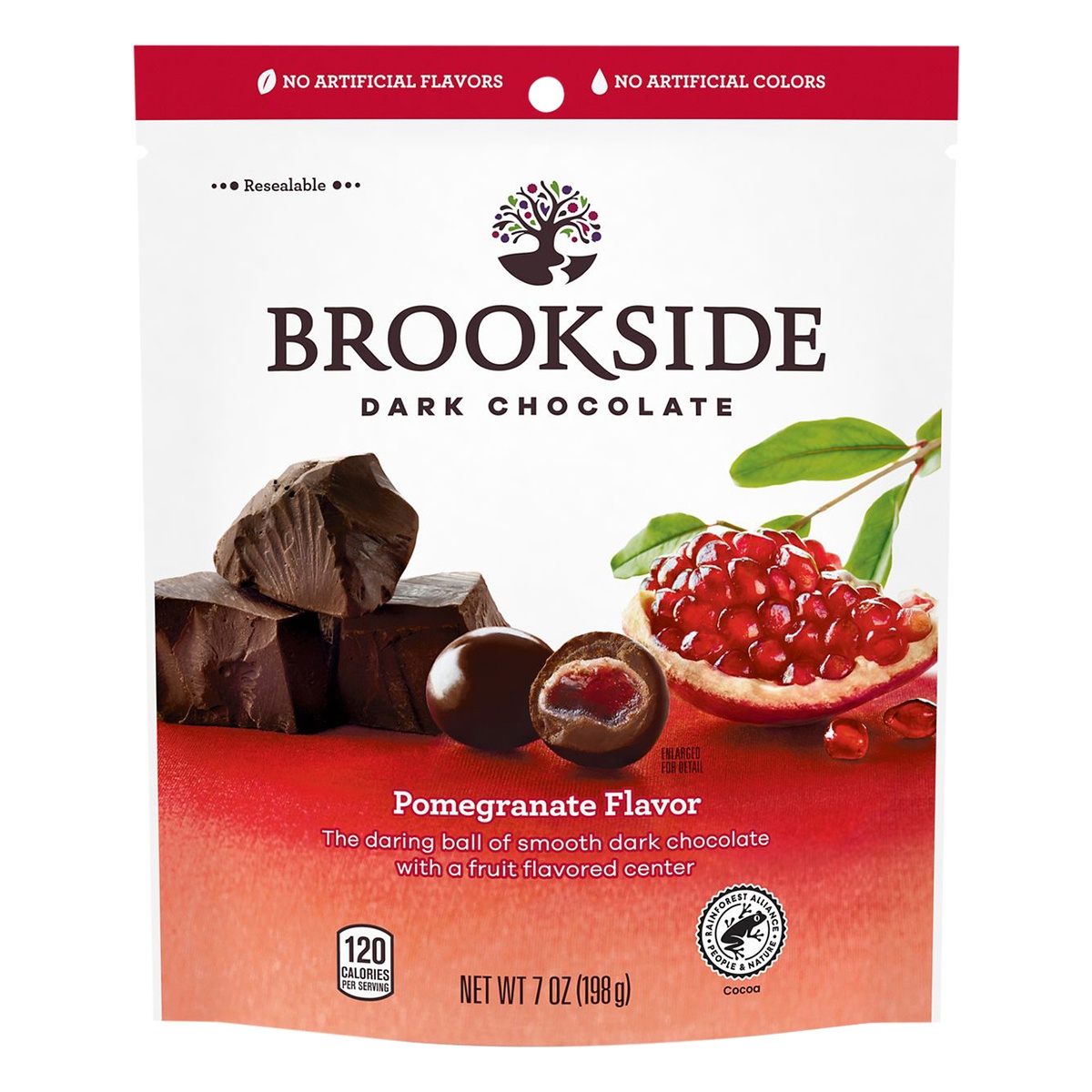slide 1 of 6, Brookside Pomegranate Dark Chocolate, 7 oz