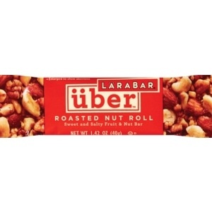 slide 1 of 1, LRABAR Uber Roasted Nut Roll Sweet And Salty Fruit & Nut Bar, 1.42 oz