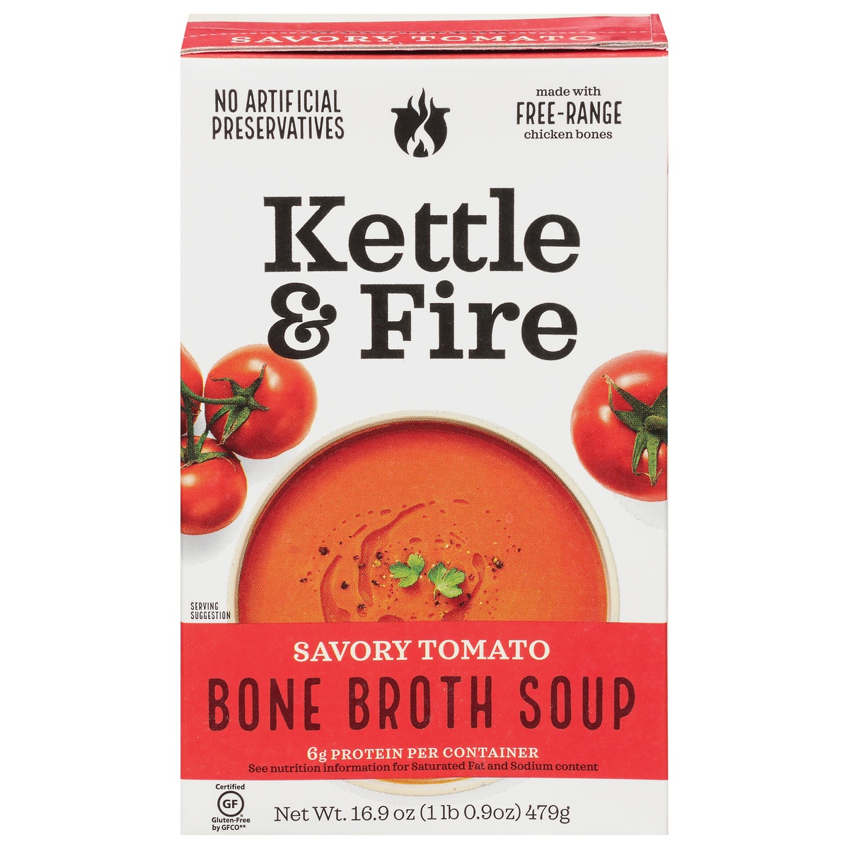 slide 1 of 1, Kettle & Fire Tomato Soup, 16.9 fl oz