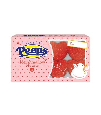 slide 1 of 5, Peeps Valentine's Mini Marshmallow Red Hearts, 1.125 oz