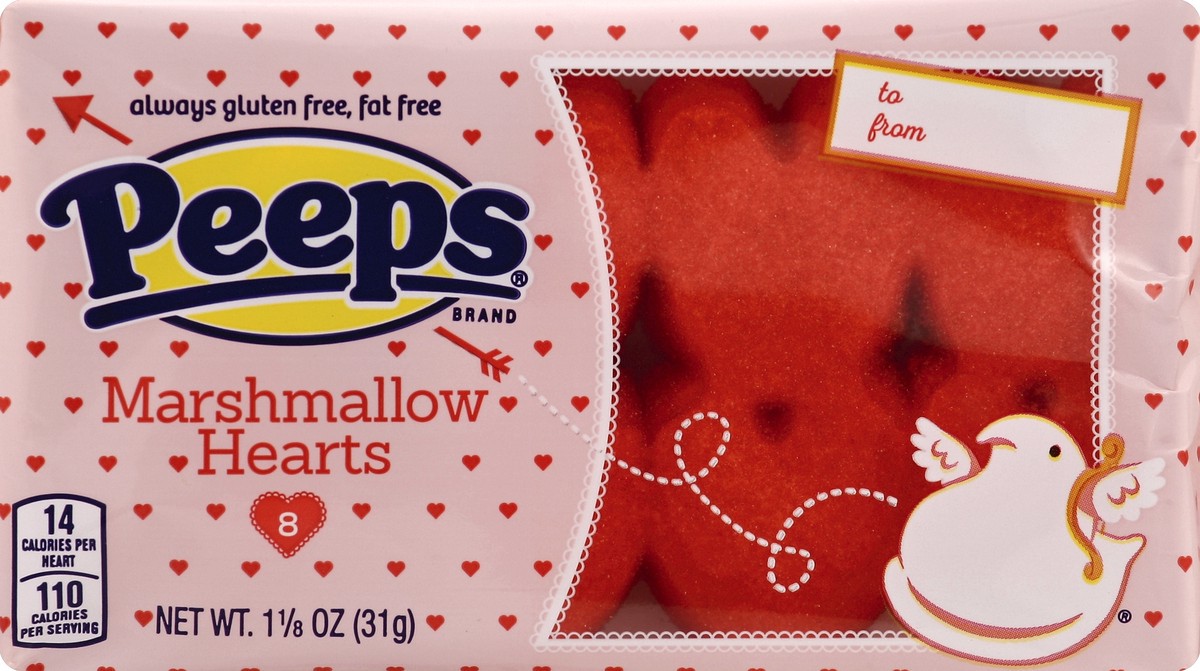 slide 5 of 5, Peeps Valentine's Mini Marshmallow Red Hearts, 1.125 oz