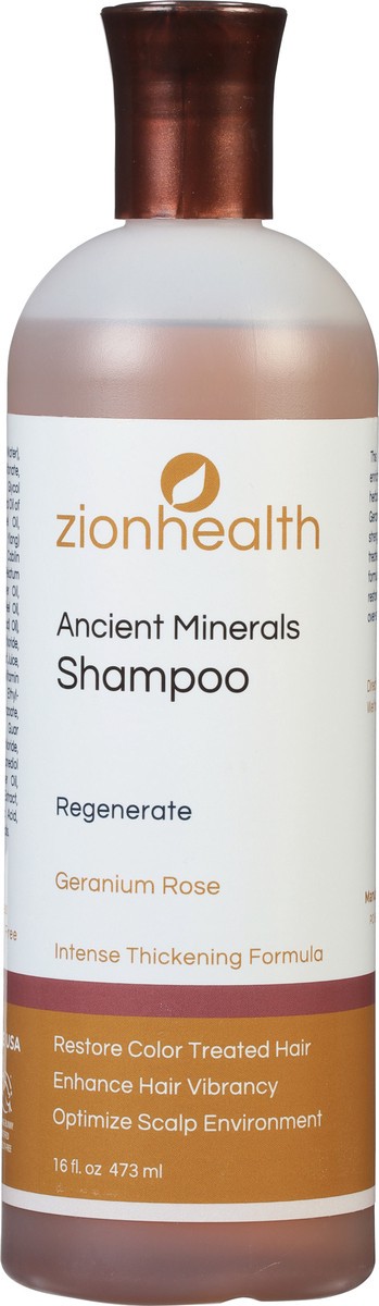 slide 8 of 10, Zion Health Ancient Minerals Regenerate Geranium Rose Shampoo 16 fl oz, 16 fl oz