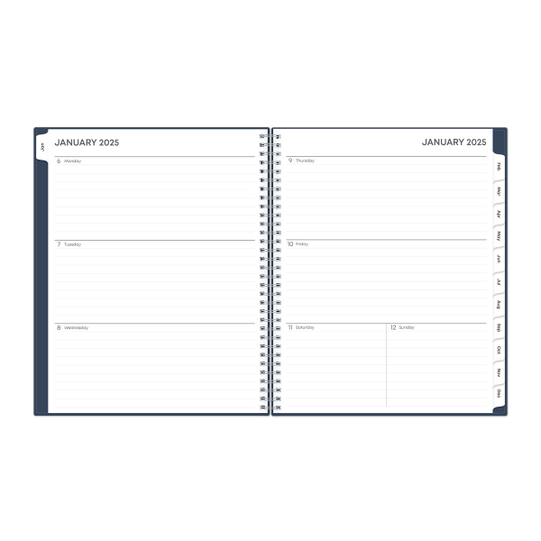 slide 5 of 8, 2025 Blue Sky Weekly/Monthly Planning Calendar, 8-1/2"" X 11"", French Navy, January To December, 1 ct