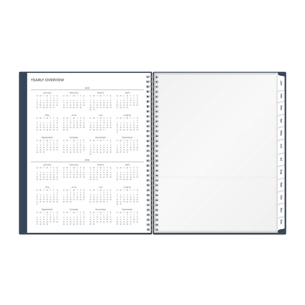 slide 2 of 8, 2025 Blue Sky Weekly/Monthly Planning Calendar, 8-1/2"" X 11"", French Navy, January To December, 1 ct