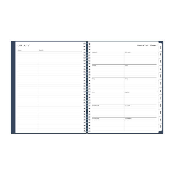slide 6 of 8, 2025 Blue Sky Weekly/Monthly Planning Calendar, 8-1/2"" X 11"", French Navy, January To December, 1 ct