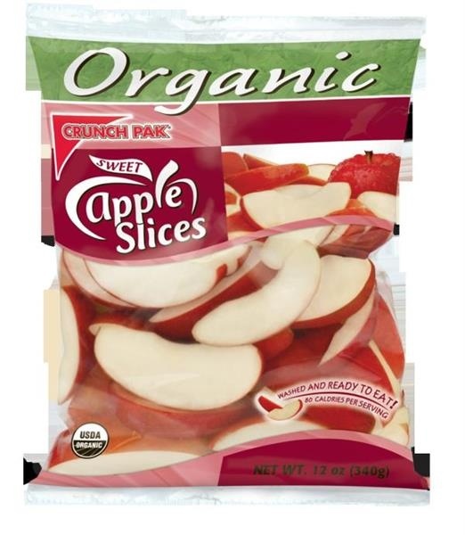 slide 1 of 1, Crunch Pak Organic Sweet Apple Slices Ready To Eat, 12 oz