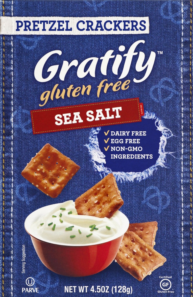 slide 4 of 4, Gratify Sea Salt Pretzel Crackers, 4.5 oz