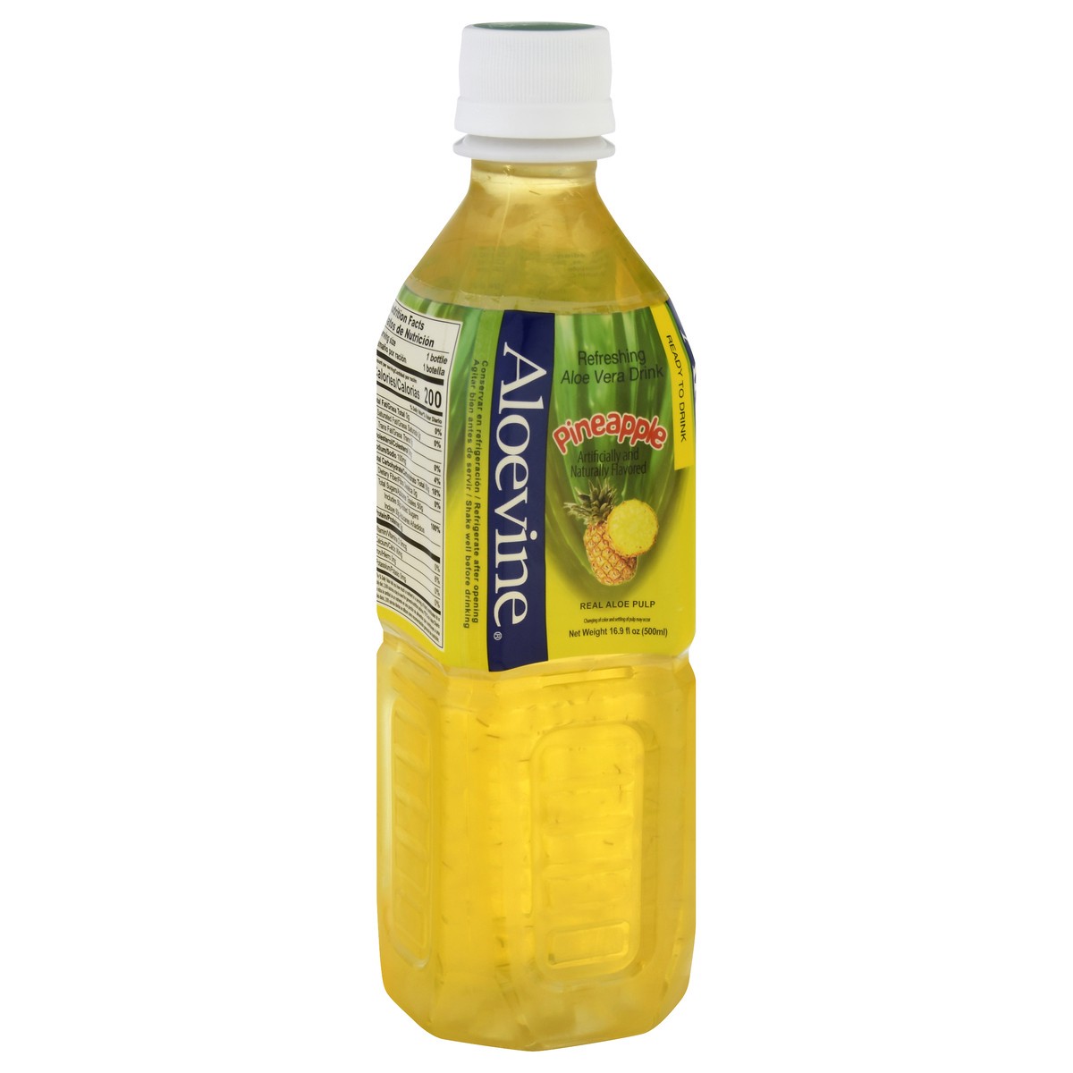 slide 2 of 9, Aloevine Refreshing Pineapple Aloe Vera Drink 16.9 fl oz, 16.9 fl oz