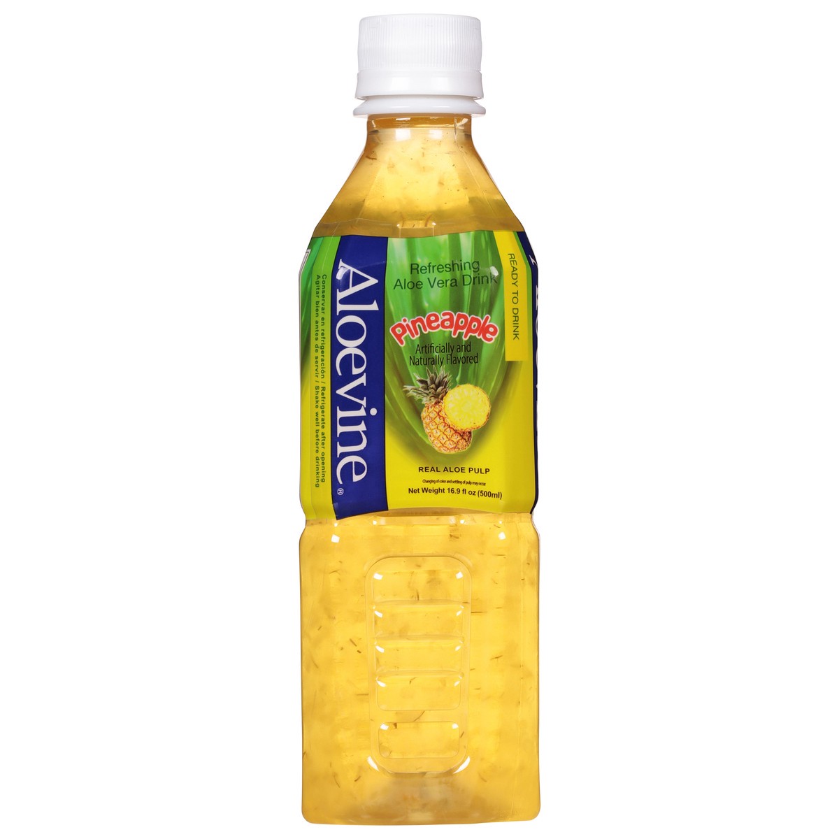 slide 1 of 9, Aloevine Refreshing Pineapple Aloe Vera Drink 16.9 fl oz, 16.9 fl oz