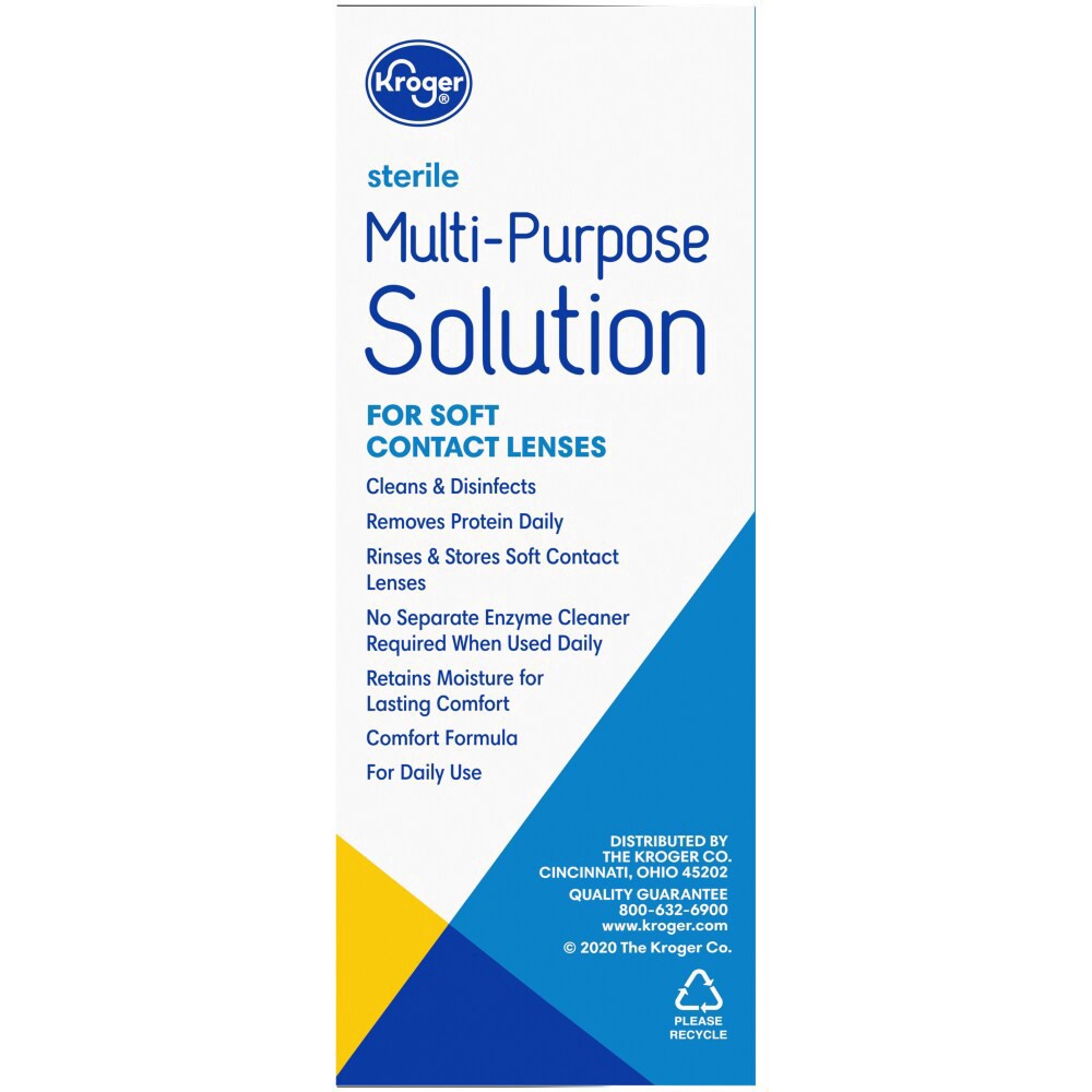 slide 3 of 3, Kroger Multi-Purpose Contact Lens Solution, 12 fl oz