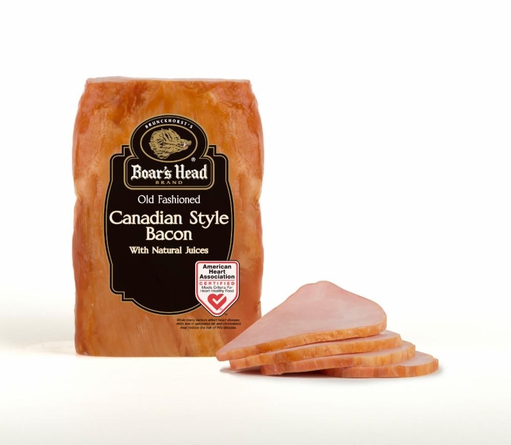 slide 1 of 1, Boar's Head Canadian Bacon Chub, per lb