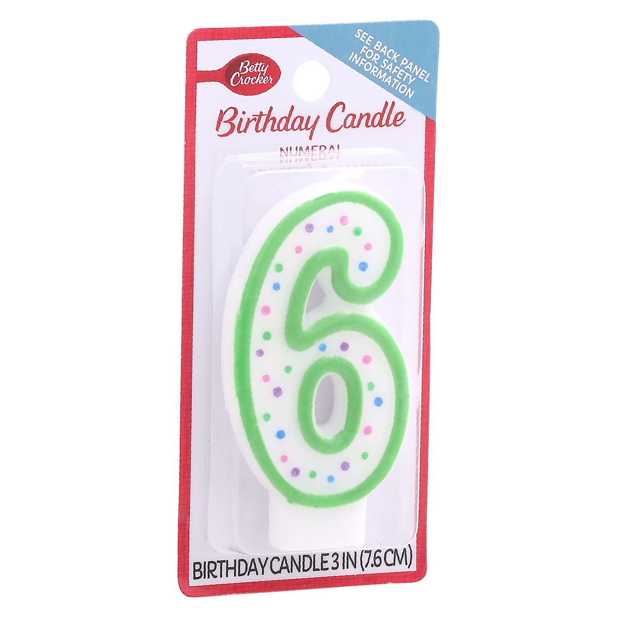 slide 2 of 9, Betty Crocker Candles Birthday Numeral 6 - 1 Count, 1 ct