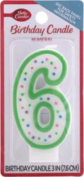 Betty Crocker Candles Birthday Numeral 6 - 1 Count