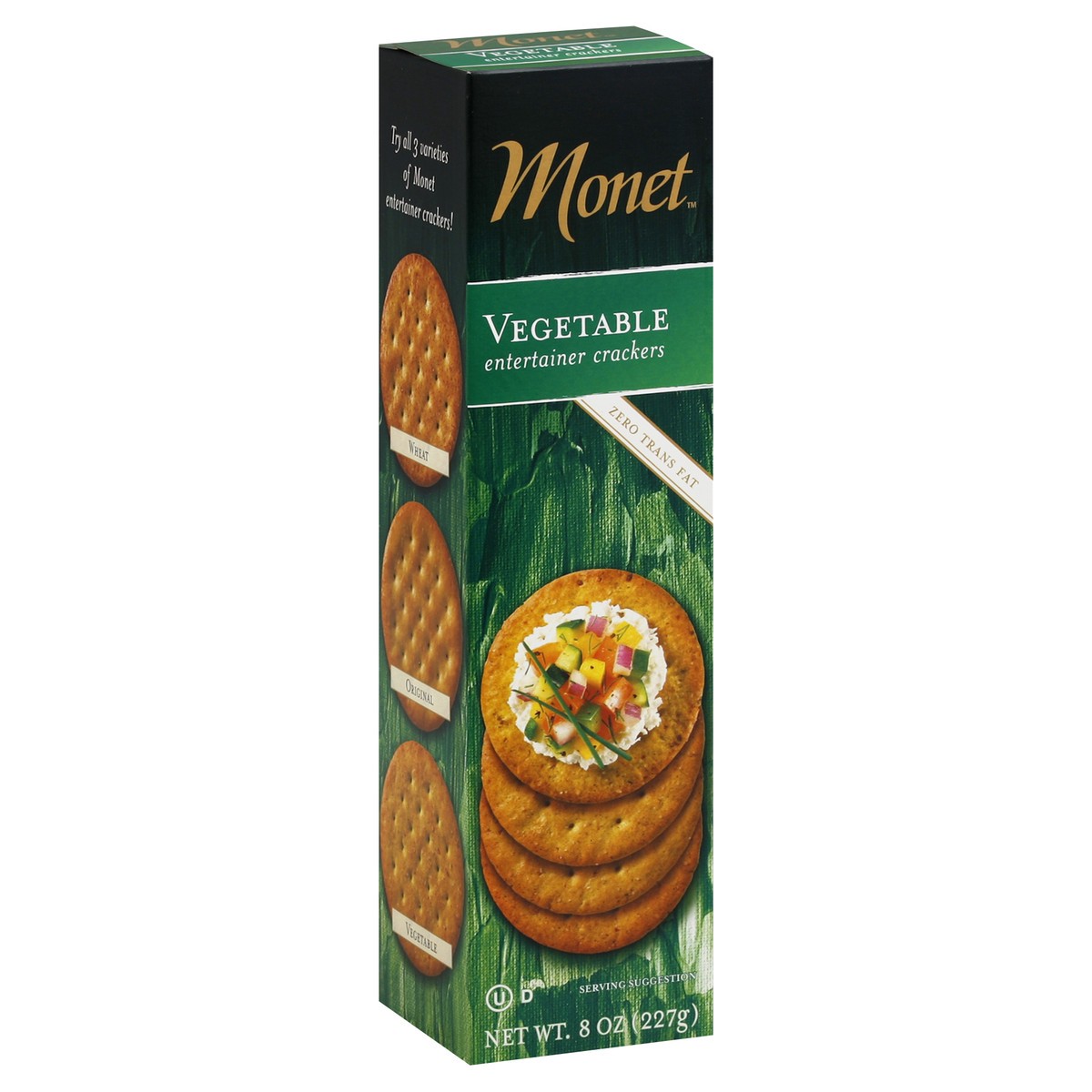 slide 2 of 4, Monet Veggie Crackers, 8 oz