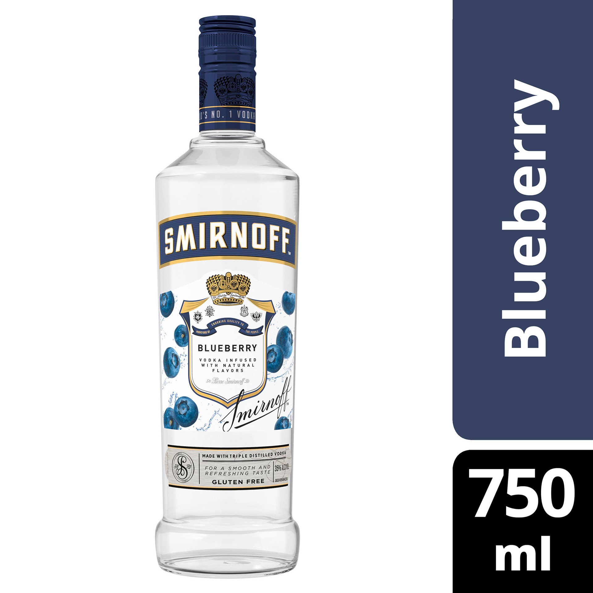 slide 3 of 4, Smirnoff Blueberry Vodka, 750 ml