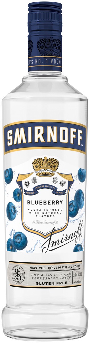 slide 1 of 4, Smirnoff Blueberry Vodka, 750 ml