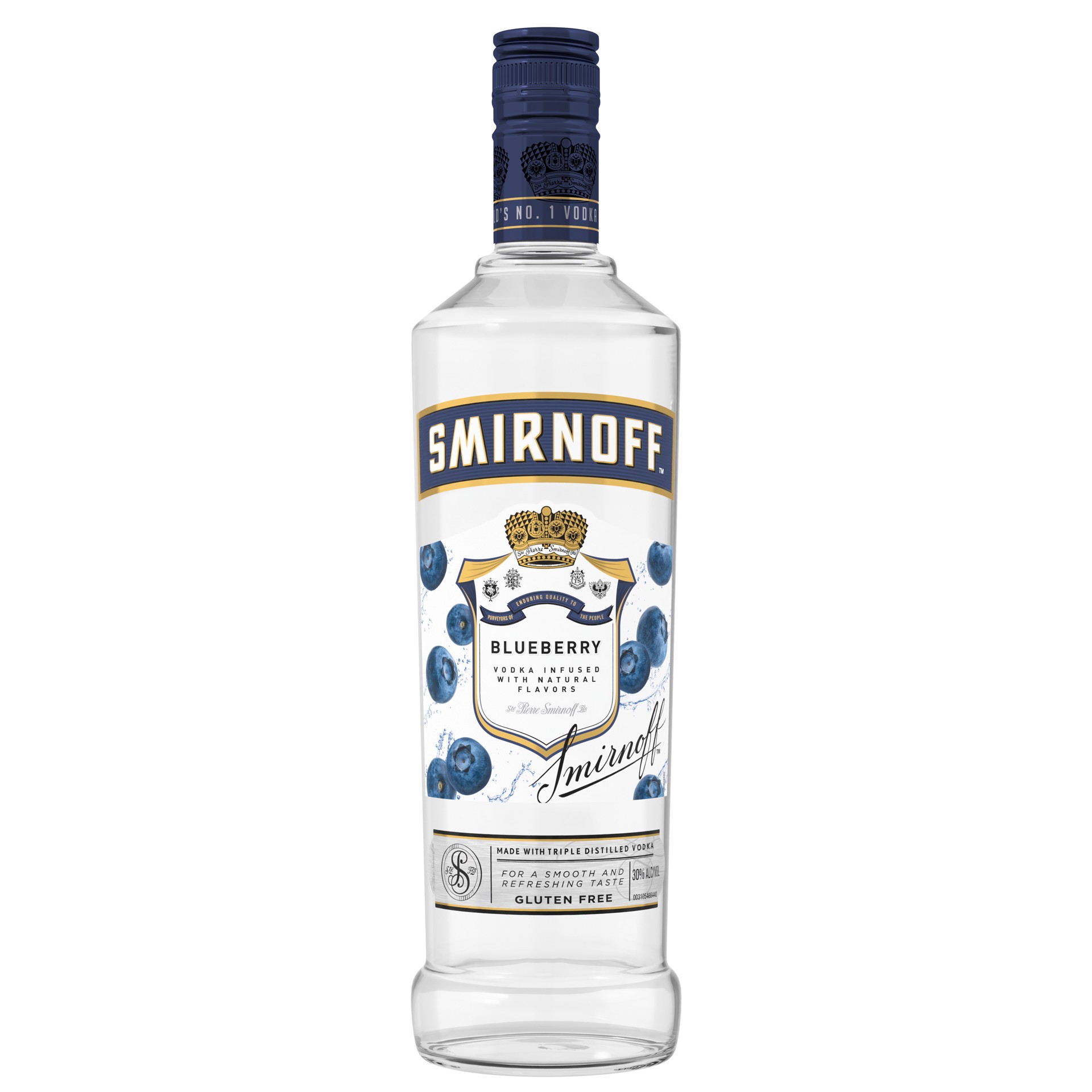 slide 1 of 4, Smirnoff Blueberry (Vodka Infused With Natural Flavors), 750 mL, 750 ml