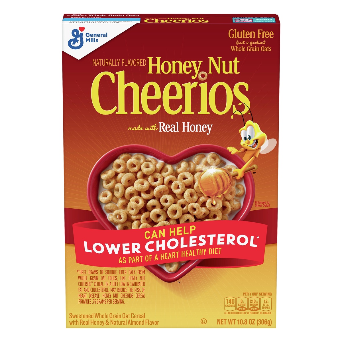 slide 1 of 4, Honey Nut Cheerios Heart Healthy Cereal, 10.8 OZ Box, 10.8 oz