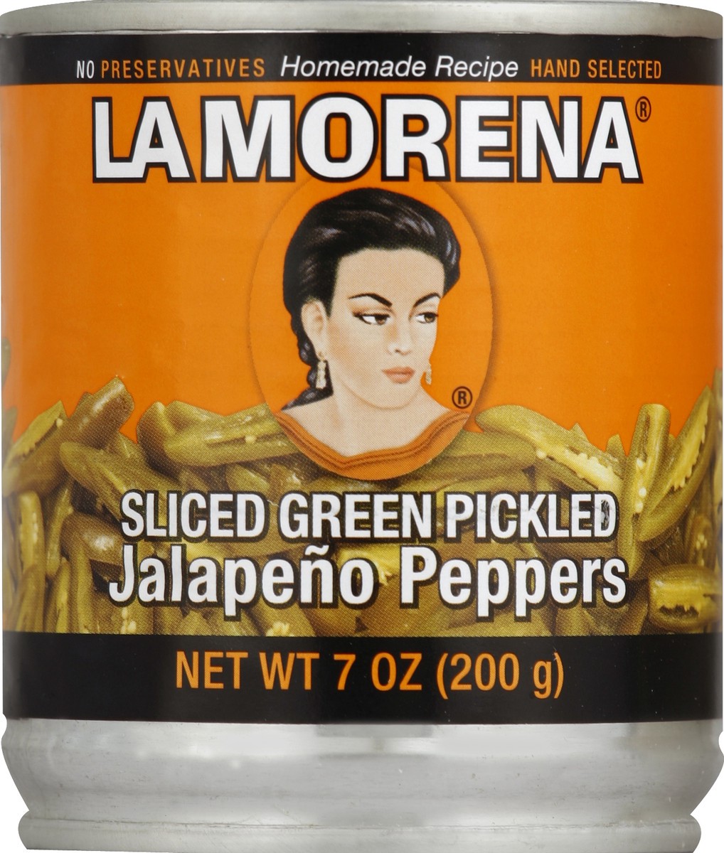 slide 2 of 2, La Morena Sliced Green Pickled Jalapenos, 7 oz