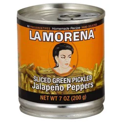 La Morena Sliced Green Pickled Jalapenos - 7 oz