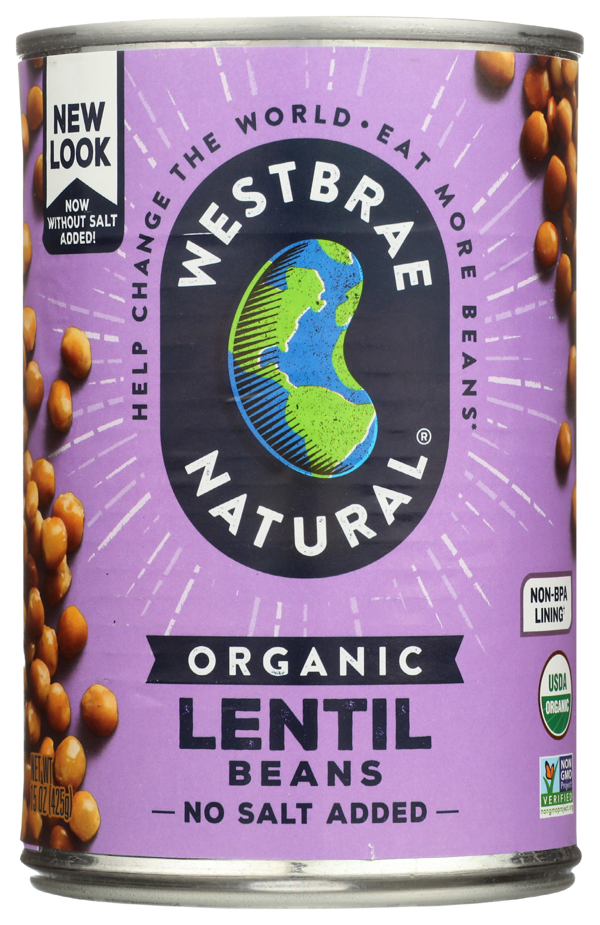 slide 1 of 10, Westbrae Natural Organic Lentil Beans, 15 oz