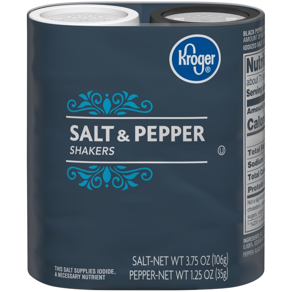 slide 1 of 1, Kroger Salt & Pepper Shakers, 5 oz