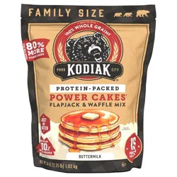 Kodiak Cakes Flapjack & Waffle Mix, Grizzly Size Buttermilk, 36 oz