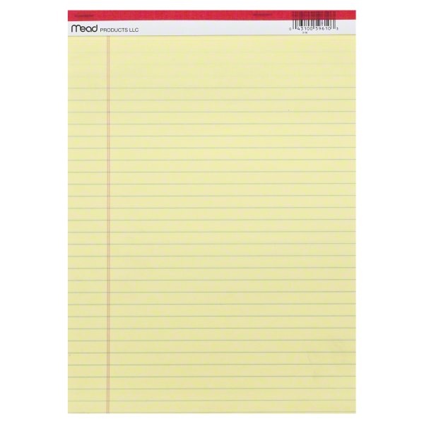 slide 1 of 1, Mead Legal Pad, 50 ct