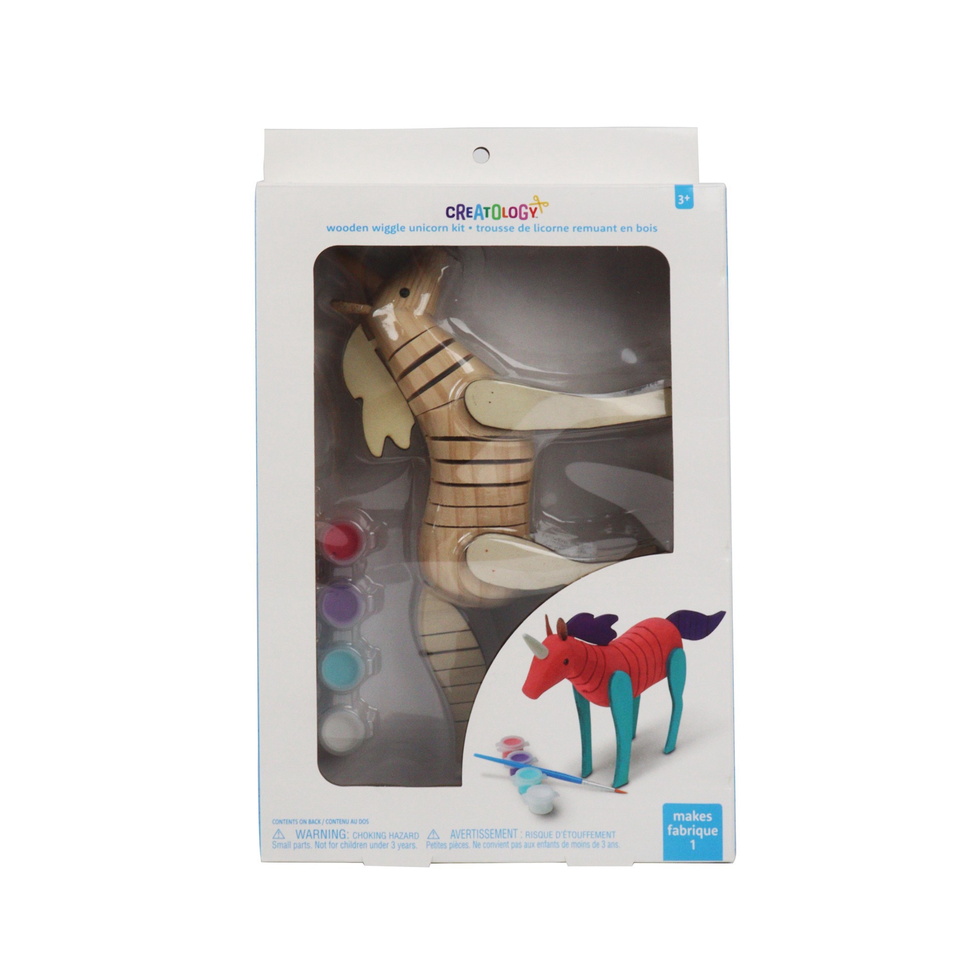 slide 2 of 5, Wooden Wiggle Unicorn Kit By Creatology, 12.99 in x 8.07 in x 2.24 in