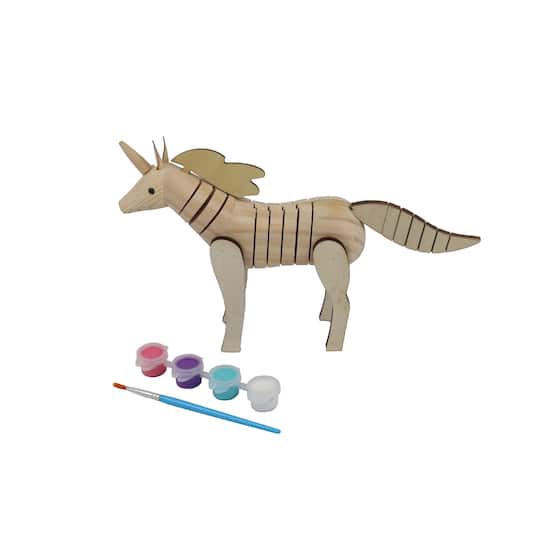 slide 1 of 5, Wooden Wiggle Unicorn Kit By Creatology, 12.99 in x 8.07 in x 2.24 in