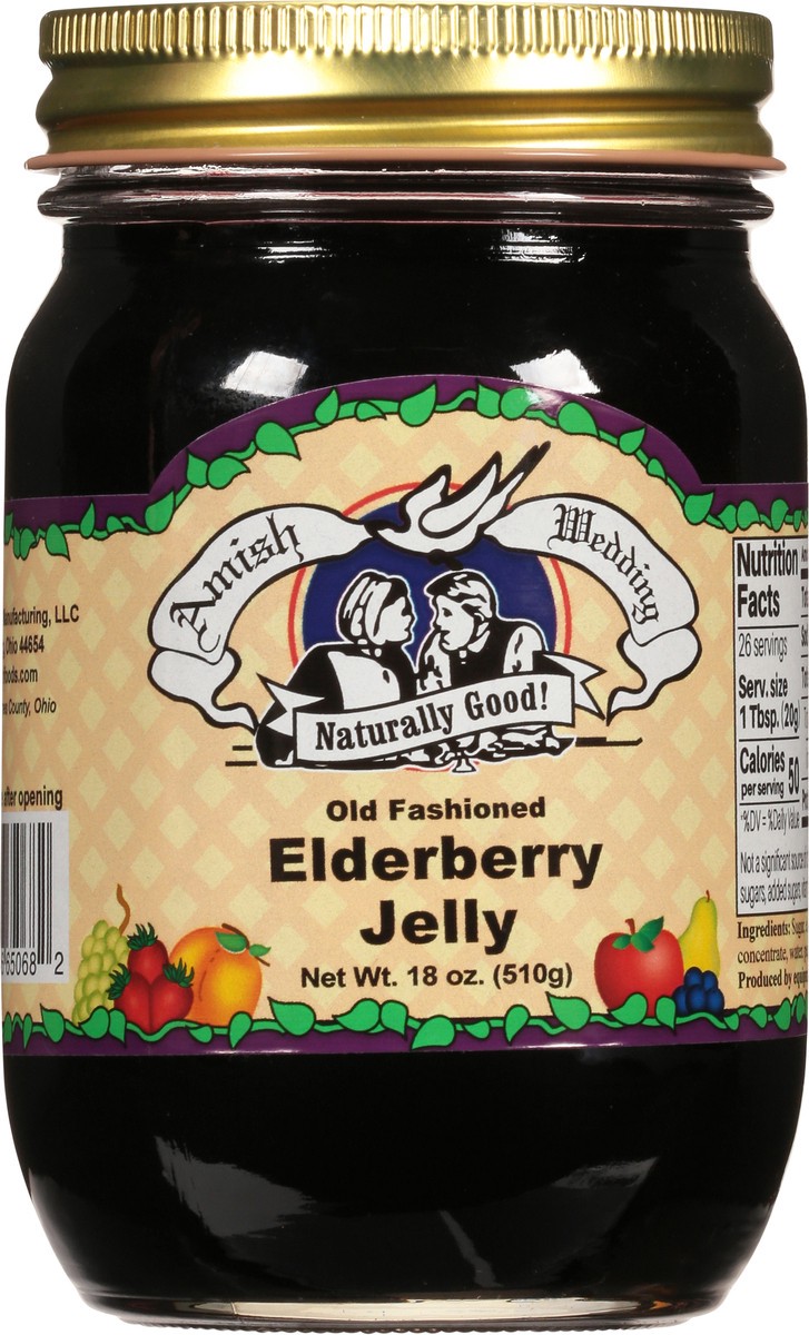 slide 8 of 9, Amish Wedding Old Fashioned Elderberry Jelly 18 oz, 18 oz