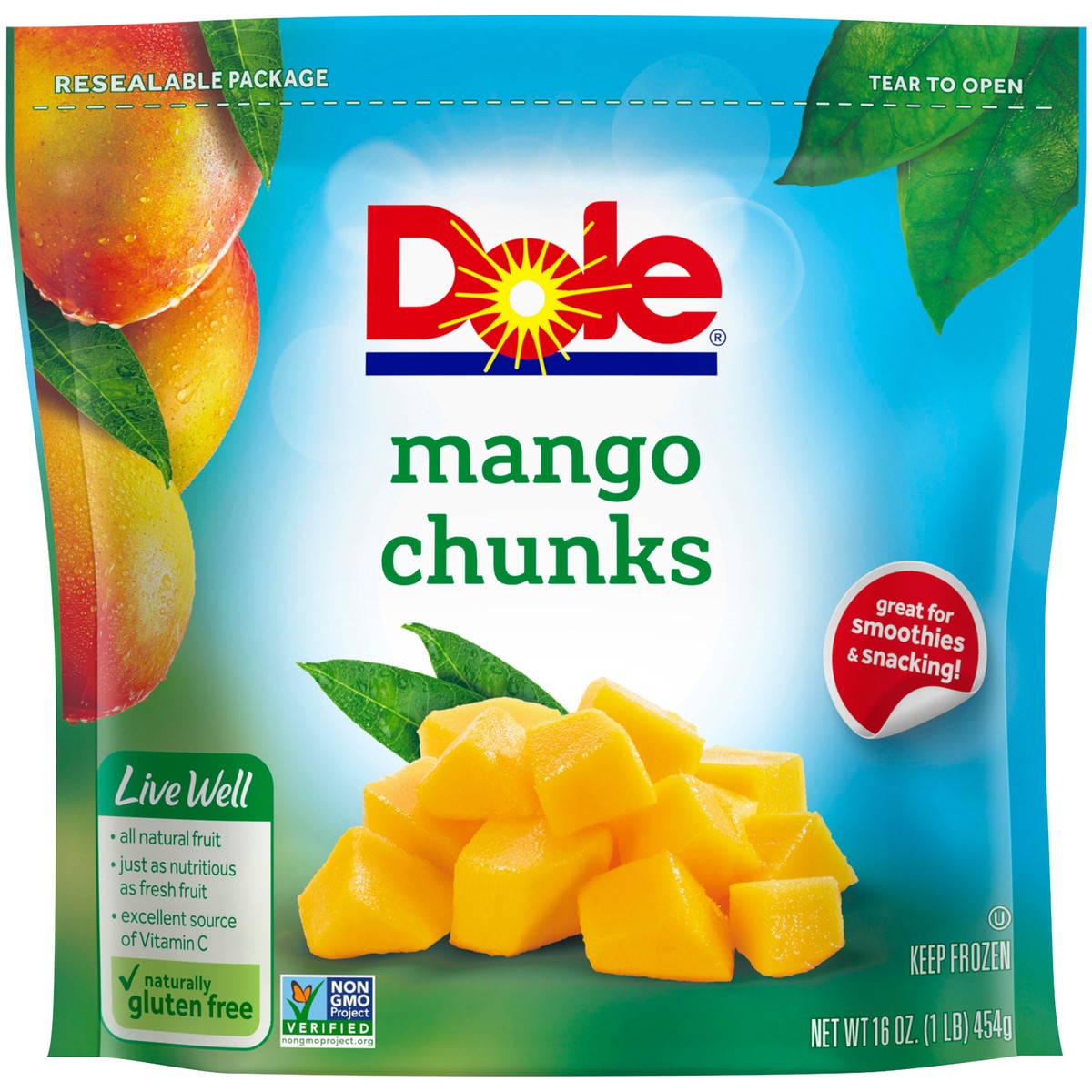 slide 1 of 9, Dole Mango Chunks, 16 oz