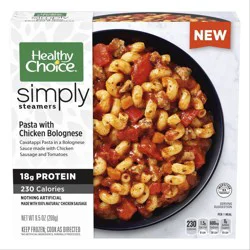 Healthy Choice Simply Steamers, Pasta With Chicken Bolognese, Frozen Meal, 9.5 oz. Bowl