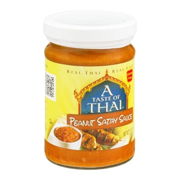 slide 1 of 1, A Taste of Thai Peanut Satay Sauce, 7 fl oz