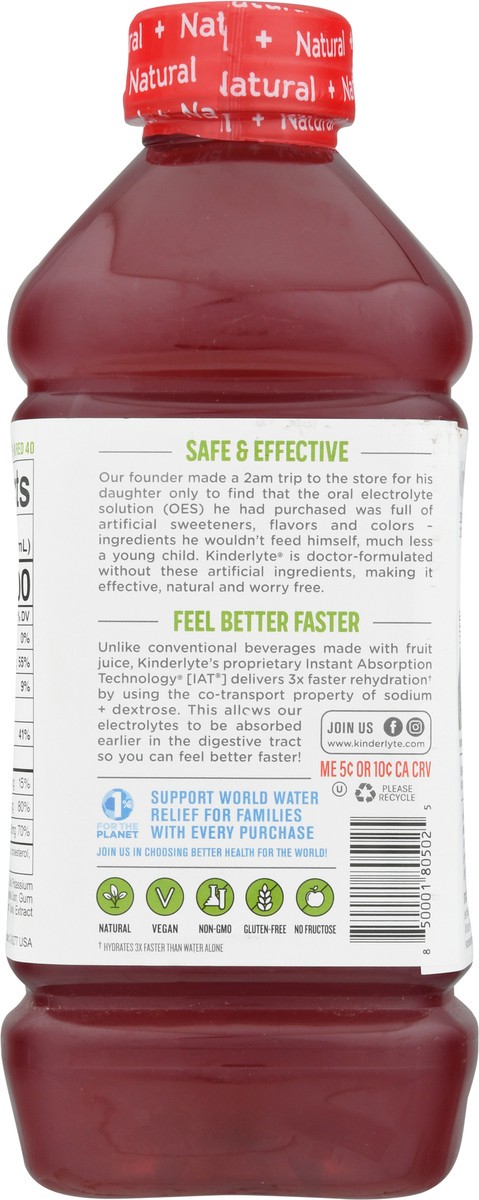 slide 2 of 9, Kinderlyte Natural Electrolyte Fruit Punch, 33.8 fl oz