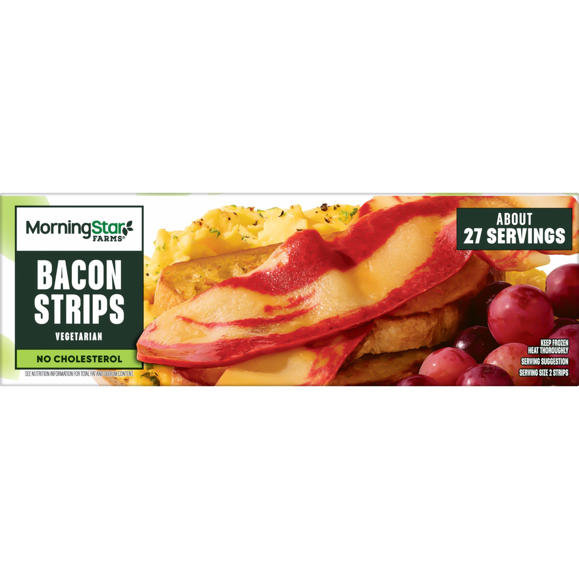 slide 8 of 8, MorningStar Farms Vegan Bacon Strips Original, 3 ct