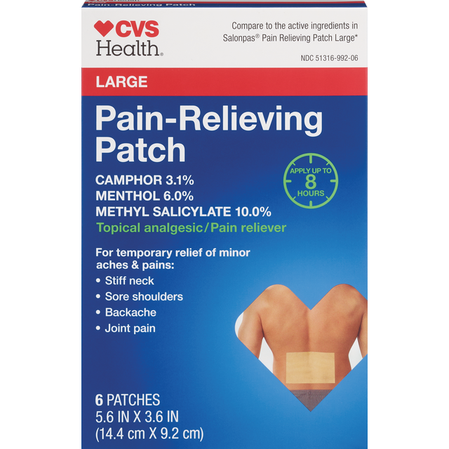 slide 1 of 1, Cvs Health Pain Relief Patch, 6 ct