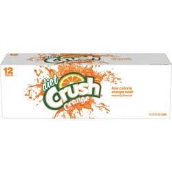 Crush Zero Sugar Orange Soda, 12 fl oz cans, 12 pack